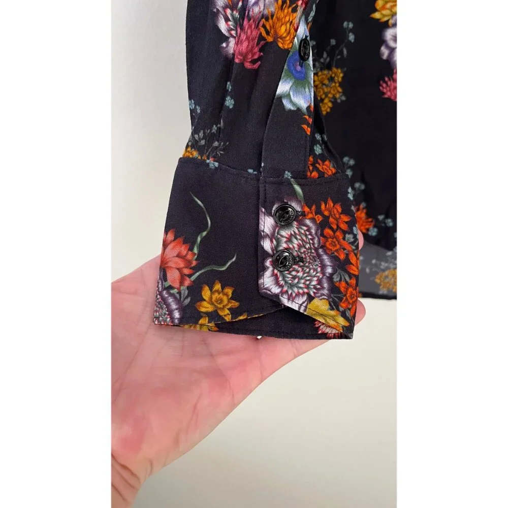 RAG & BONE FLORAL BLOUSE XS - Picture 4 of 7